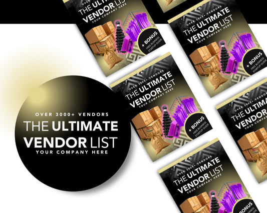 3,000+ Ultimate Vendors List